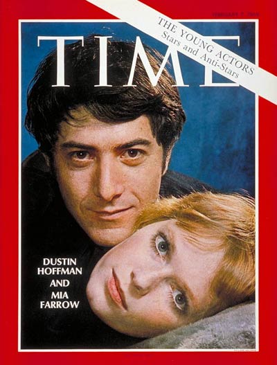 TIME Magazine Cover: Dustin Hoffman and Mia Farrow -- Feb. 7, 1969