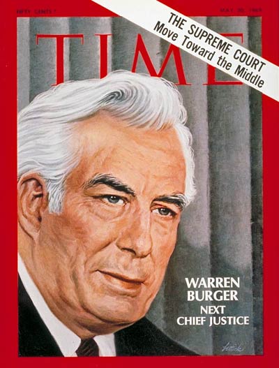 TIME Magazine Cover: Warren Burger -- May 30, 1969