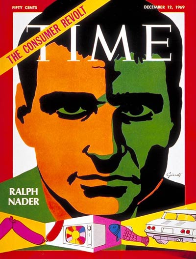 TIME Magazine Cover: Ralph Nader -- Dec. 12, 1969