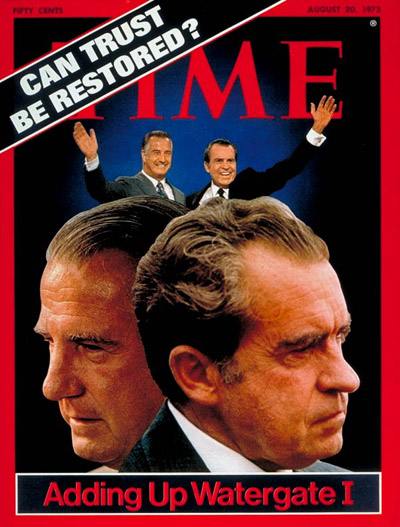 TIME Magazine Cover: Spiro Agnew and Richard Nixon -- Aug. 20, 1973