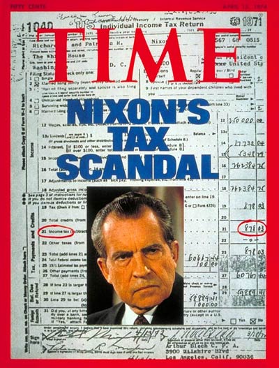 TIME Magazine Cover: Nixon's Tax Scandal -- Apr. 15, 1974