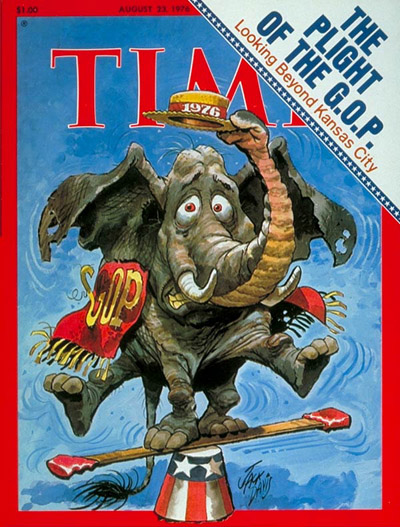 TIME Magazine Cover: The G.O.P. in Trouble -- Aug. 23, 1976