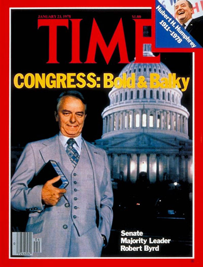 TIME Magazine Cover: Senator Robert Byrd -- Jan. 23, 1978
