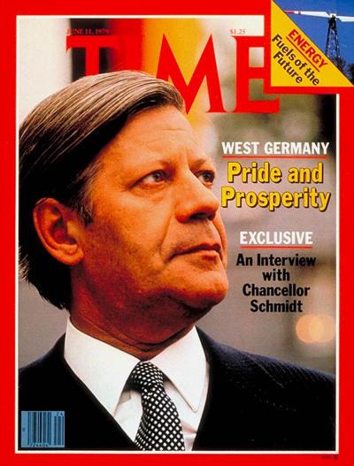 TIME Magazine Cover: Helmut Schmidt -- June 11, 1979