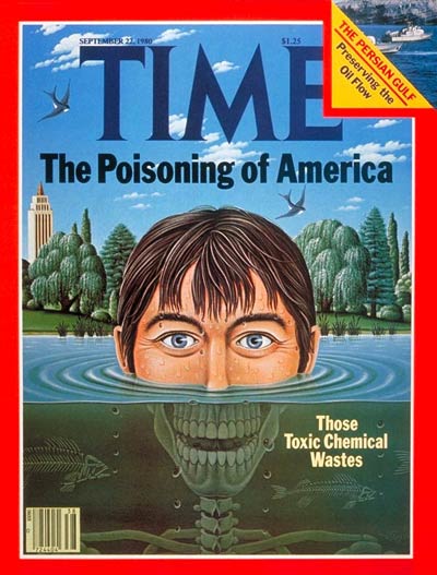 Toxic chemical wastes in lake water. 'The Poisoning of America.'