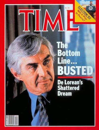 TIME Magazine Cover: John De Lorean -- Nov. 1, 1982
