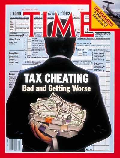 TIME Magazine Cover: Tax Fraud -- Mar. 28, 1983