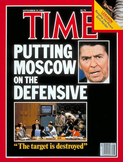 TIME Magazine Cover: Reagan and U.N. Quiz Moscow -- Sep. 19, 1983