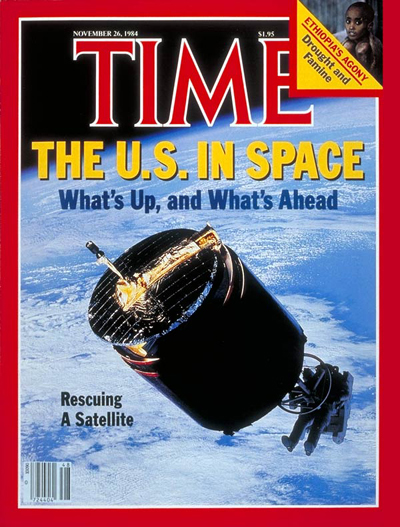 TIME Magazine Cover: Astronauts Rescue Satellite -- Nov. 26, 1984