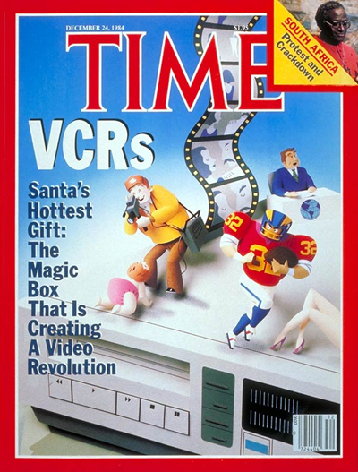 TIME Magazine Cover: Video Cassette Recorders -- Dec. 24, 1984