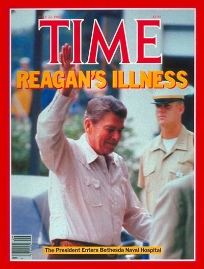 TIME Magazine Cover: Ronald Reagan Enters Hospital -- July 22, 1985