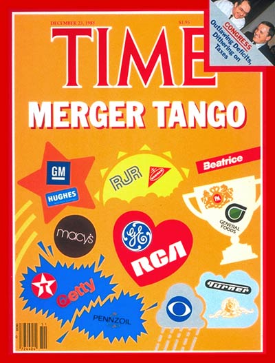 TIME Magazine Cover: Corporate Mergers -- Dec. 23, 1985