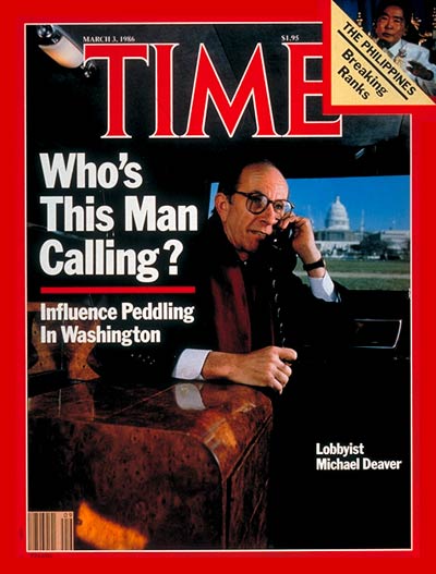 TIME Magazine Cover: Michael Deaver -- Mar. 3, 1986