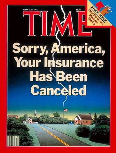 TIME Magazine Cover: Insurance -- Mar. 24, 1986