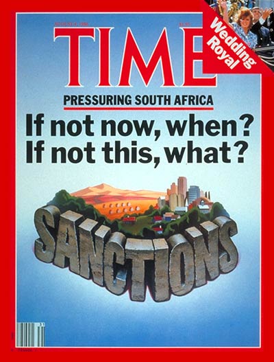 TIME Magazine Cover: South Africa -- Aug. 4, 1986