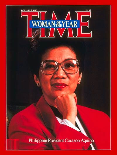 TIME Magazine Cover: Corazon Aquino, Woman of the Year -- Jan. 5, 1987