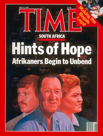 TIME Magazine Cover: South Africa -- May 4, 1987