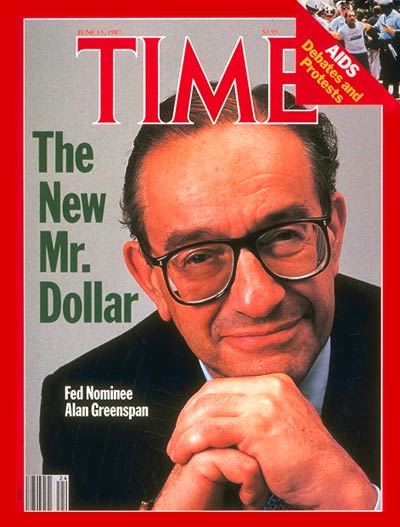 TIME Magazine Cover: Alan Greenspan -- June 15, 1987