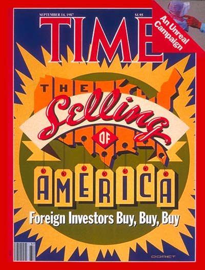TIME Magazine Cover: America for Sale -- Sep. 14, 1987