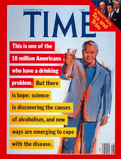 TIME Magazine Cover: Alcoholism -- Nov. 30, 1987