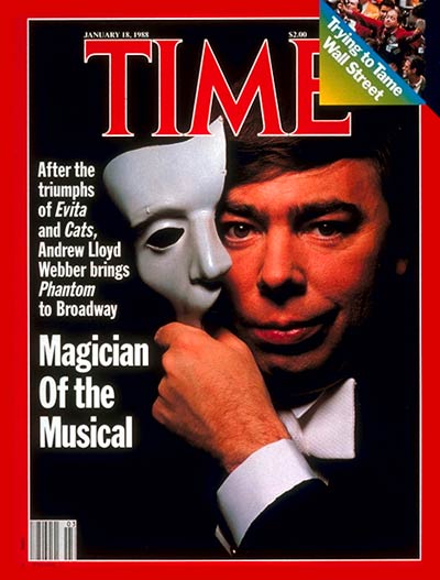TIME Magazine Cover: Andrew Lloyd Webber -- Jan. 18, 1988
