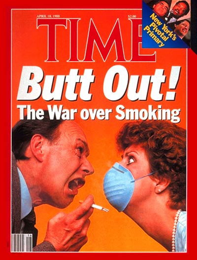 TIME Magazine Cover: War Over Smoking -- Apr. 18, 1988