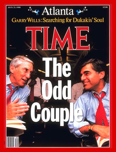 TIME Magazine Cover: Lloyd Bentsen & Michael Dukakis -- July 25, 1988