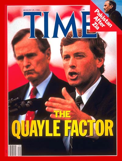 TIME Magazine Cover: George Bush & Dan Quayle -- Aug. 29, 1988