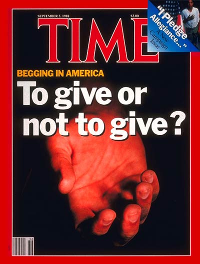 TIME Magazine Cover: Begging in America -- Sep. 5, 1988