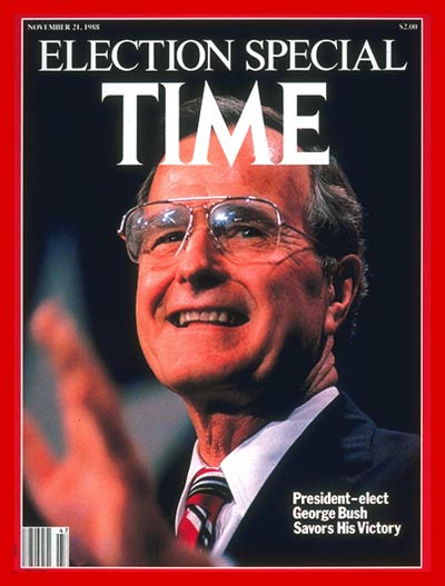 TIME Magazine Cover: George H. W. Bush -- Nov. 21, 1988