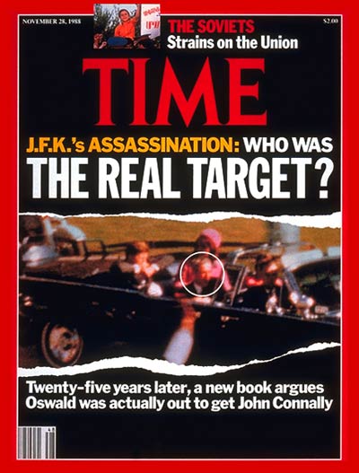 TIME Magazine Cover: J.F.K.'s Assassination -- Nov. 28, 1988
