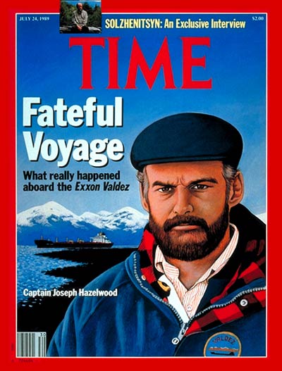 Joseph Hazelwood, captain of the Exxon Valdez, which struck a reef in Alaska's Prince William Sound and leaked 11 million gallons of crude oil
