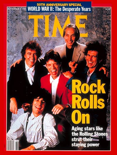Clockwise from bottom left: Ron Wood, B. Wyman, Charlie Watts, Keith Richards and Mick Jagger