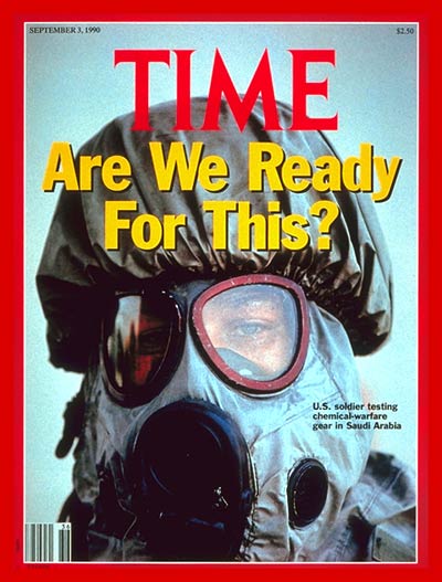 TIME Magazine Cover: GI in Saudi Arabia -- Sep. 3, 1990