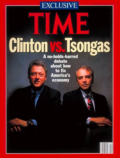 Democratic Presidential Candidates, Bill Clinton and Paul Tsongas