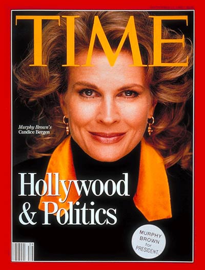 Hollywood & Politics: Actress Candice Bergen as Murphy Brown