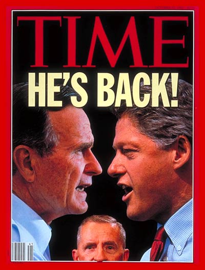 TIME Magazine Cover: George Bush, Bill Clinton & H. Ross Perot -- Oct. 12, 1992