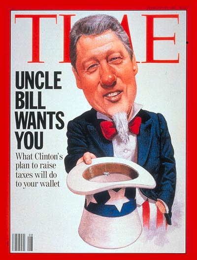 TIME Magazine Cover: Bill Clinton as Uncle Sam -- Feb. 22, 1993