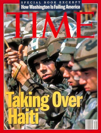 U.S. troops invading Haiti, from Fayetteville Observer-Times/Gamma Liaison.