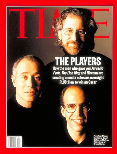 (clockwise from top) Steven Spielberg, Jeffrey Katzenberg & David Greffen  DreamWorks.