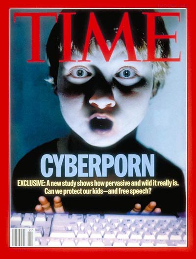TIME Magazine Cover Cyber Porn July 3 1995 Internet Pornography 