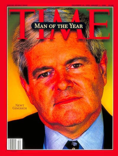 TIME Magazine Cover: Newt Gingrich, Man of the Year -- Dec. 25, 1995