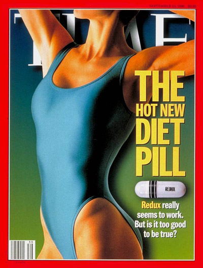 Redux, the hot new diet pill. Photograph by Michael Keller-FPG International (Background digitally altered)