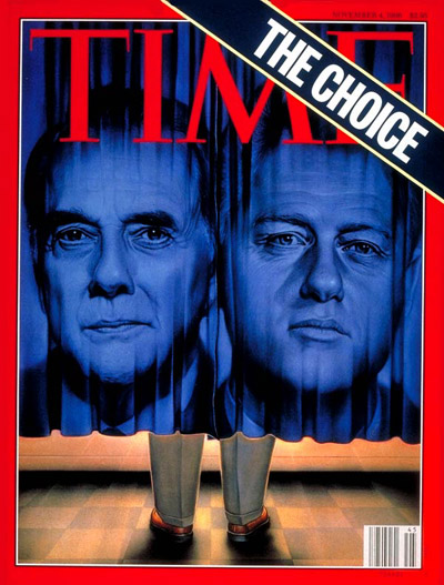 TIME Magazine Cover: Bob Dole, Bill Clinton -- Nov. 4, 1996