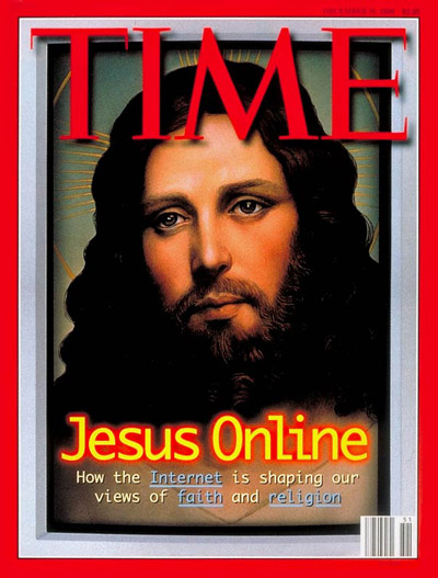 Jesus & the Internet. Digital photomontage. Illustration  Jesus for TIME by Kinuko Y. Craft.