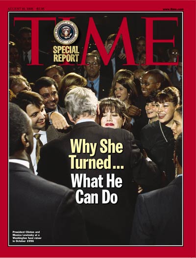 TIME Magazine Cover: Monica Lewinsky & Bill Clinton -- Aug. 10, 1998