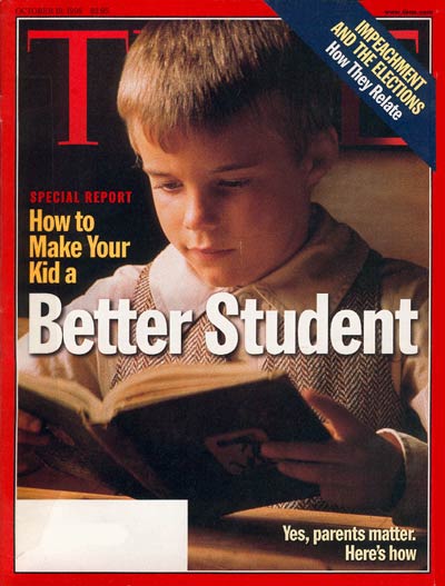 TIME Magazine Cover: How to Make Your Kid a Better Student -- Oct. 19, 1998