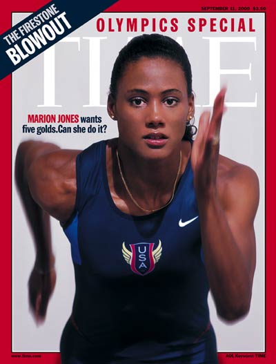 American Olympic track star Marion Jones.