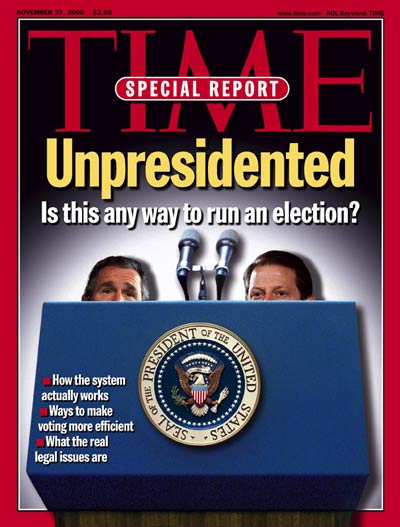 TIME Magazine Cover: George W. Bush & Al Gore -- Nov. 27, 2000