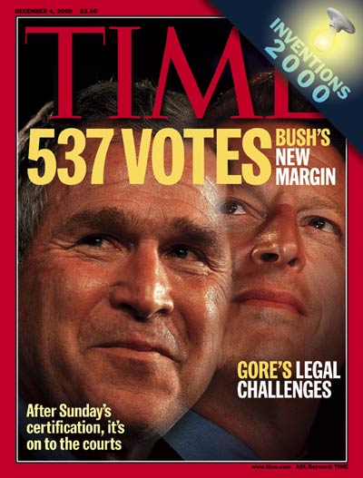 TIME Magazine Cover: George W. Bush & Al Gore -- Dec. 4, 2000
